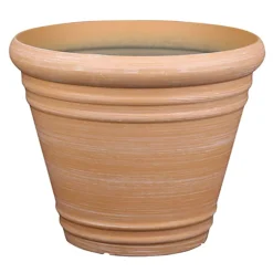 Verve Piave Terracotta Polypropylene (PP) Round Plant Pot (Dia)45cm