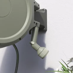 Verve Wall-mounted Auto Hose Reel Set (L)25m -Outsunny Garden Zone verve wall mounted auto hose reel set l 25m5059340250960 02i