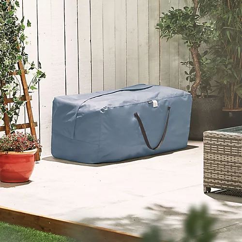 VonHaus Garden Cushion Storage Bag For Garden Cushions With Handles & Covered Zip, Heavy Duty Polyester, 110x48x48cm 2 VonHaus Garden Cushion Storage Bag For Garden Cushions With Handles & Covered Zip, Heavy Duty Polyester, 110x48x48cm - Image 2