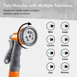 VonHaus Hose Reel, 20m Wall Mounted Hose Reel For Garden, Retractable Hose Reel Auto Rewind, Includes Wall Fixings, 180 Pivot -Outsunny Garden Zone vonhaus hose reel 20m wall mounted hose reel for garden retractable hose reel auto rewind includes wall fixings 180 pivot5056115701467 04c MP