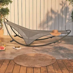 VonHaus Rocking Sun Lounger, Sun Bed W/ Weather Resistant Textoline & Durable Steel Frame, Sunlounger Chair For Outdoor & Garden -Outsunny Garden Zone vonhaus rocking sun lounger sun bed w weather resistant textoline durable steel frame sunlounger chair for outdoor garden5056115790744 03c MP