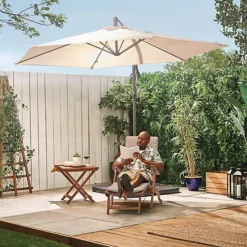 VonHaus Sun Lounger, Steamer Chair, Folding Chair For Garden & Removable Footstool, Foldable Reclining Acacia Hardwood Sunlounger -Outsunny Garden Zone vonhaus sun lounger steamer chair folding chair for garden removable footstool foldable reclining acacia hardwood sunlounger5056115783791 03c MP