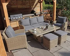 WENTWORTH 7 Seater 6pc Sofa Dining Set -Outsunny Garden Zone wentworth 7 seater 6pc sofa dining set5020125296787 03c MP