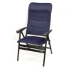 Westfield Extra Strong & Wide Garden Recliner Chair - Navy Padded Foldable Garden Sun Lounger - L125 X W70 X H69cm