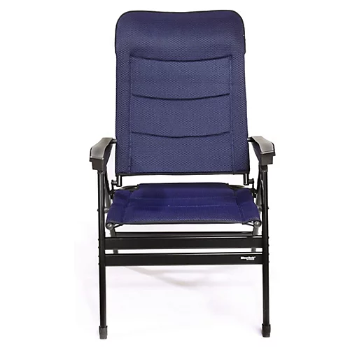 Westfield Extra Strong & Wide Garden Recliner Chair - Navy Padded Foldable Garden Sun Lounger - L125 X W70 X H69cm 3 Westfield Extra Strong & Wide Garden Recliner Chair - Navy Padded Foldable Garden Sun Lounger - L125 X W70 X H69cm - Image 3