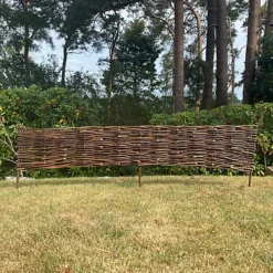 Willow Hurdles Lawn Edging (120cm X 20cm) - 10 Panels