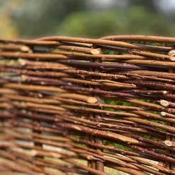 Willow Hurdles Lawn Edging (120cm X 20cm) - 10 Panels -Outsunny Garden Zone willow hurdles lawn edging 120cm x 20cm 10 panels5056589500719 03c MP