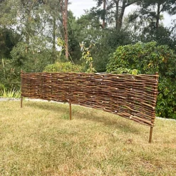 Willow Hurdles Lawn Edging (120cm X 20cm) - 5 Panels
