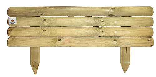 Wooden Garden Fixed Border Lawn Edging Horizontal Panels Log Roll 280mm High Pack Of 2 2 Wooden Garden Fixed Border Lawn Edging Horizontal Panels Log Roll 280mm High Pack Of 2 - Image 2