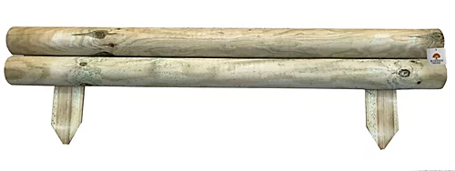 Wooden Garden Fixed Horizontal Panels Log Roll Border Lawn Edging 140mm High Pack Of 4 2 Wooden Garden Fixed Horizontal Panels Log Roll Border Lawn Edging 140mm High Pack Of 4 - Image 2
