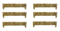 Wooden Garden Fixed Panels Log Roll Border Edging 150mm High Pack Of 6