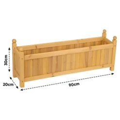 Wooden Garden Flower Planter - Large -Outsunny Garden Zone wooden garden flower planter large5056368039911 03c MP