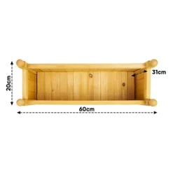 Wooden Garden Flower Planter - Medium -Outsunny Garden Zone wooden garden flower planter medium5056368039904 03c MP