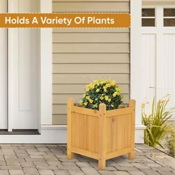 Wooden Garden Flower Planter - Small 6 Wooden Garden Flower Planter - Small -Outsunny Garden Zone wooden garden flower planter small5056368039898 03c MP