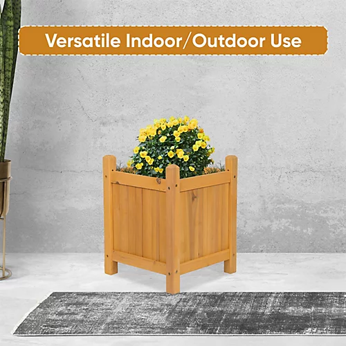 Wooden Garden Flower Planter - Small 4 Wooden Garden Flower Planter - Small - Image 4