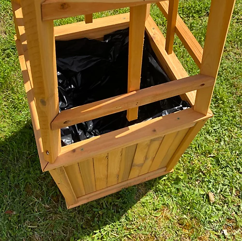 Wooden Garden Obelisk Planter With Liner (Set Of 2) 4 Wooden Garden Obelisk Planter With Liner (Set Of 2) - Image 4