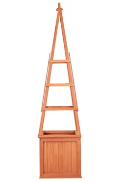Wooden Obelisk Garden Planter Box -Outsunny Garden Zone wooden obelisk garden planter box5034567871174 04c MP