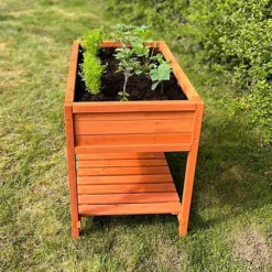 Wooden Raised Herb & Vegetable Planter 6 Wooden Raised Herb & Vegetable Planter -Outsunny Garden Zone wooden raised herb vegetable planter5060575103877 03c MP