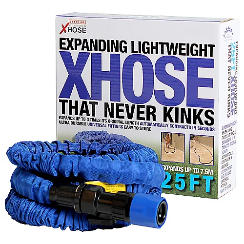 XHose Blue Extendable Hose Pipe (L)7.62m 1 XHose Blue Extendable Hose Pipe (L)7.62m