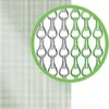 Xterminate Aluminium Fly Blind Door Screen Chain Curtain Silver And Green With Spare Chains For Buisness And Home