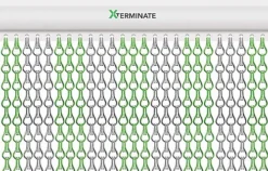 Xterminate Aluminium Fly Blind Door Screen Chain Curtain Silver And Green With Spare Chains For Buisness And Home -Outsunny Garden Zone xterminate aluminium fly blind door screen chain curtain silver and green with spare chains for buisness and home5056411318628 03c MP