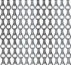 Xterminate Aluminium Fly Blind Door Screen Chain Curtain Silver And Grey With Spare Chains, For Buisness And Home -Outsunny Garden Zone xterminate aluminium fly blind door screen chain curtain silver and grey with spare chains for buisness and home5056411318604 04c MP