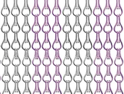 Xterminate Aluminium Fly Blind Door Screen Chain Curtain Silver And Pink With Spare Chains For Buisness And Home -Outsunny Garden Zone xterminate aluminium fly blind door screen chain curtain silver and pink with spare chains for buisness and home5056411318635 03c MP