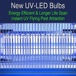 Xterminate Indoor Insect Fly Killer Zapper LED Low Energy Attracting UV Light Electric 40w -Outsunny Garden Zone xterminate indoor insect fly killer zapper led low energy attracting uv light electric 40w5056411333171 04c MP