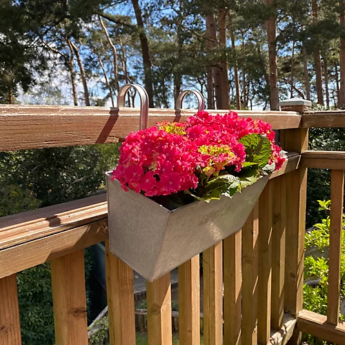 Zinc Balcony Hanging Planters (Set Of 2) 3 Zinc Balcony Hanging Planters (Set Of 2) - Image 3